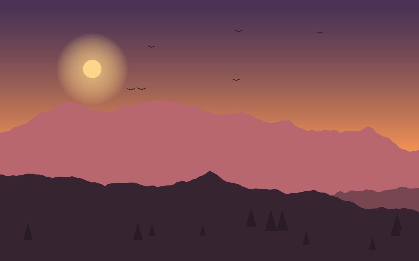 Illustrazione di un paesaggio