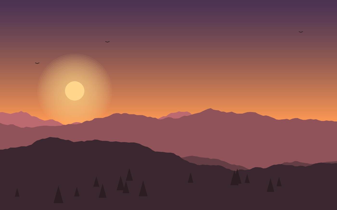 Illustrazione di un paesaggio