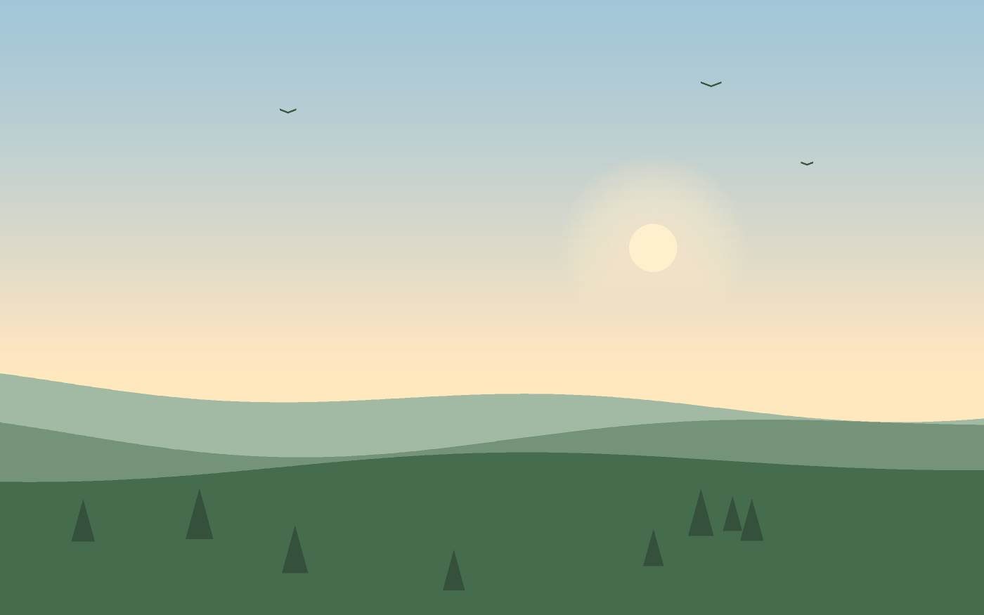 Illustrazione di un paesaggio